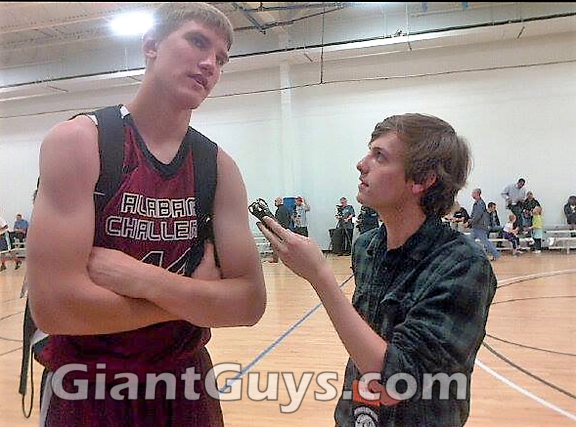 Isaac Haas being interviewed