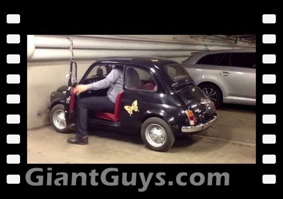 201 cm tall guy in an original Fiat 500