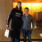 Kelly Olynyk with fan
