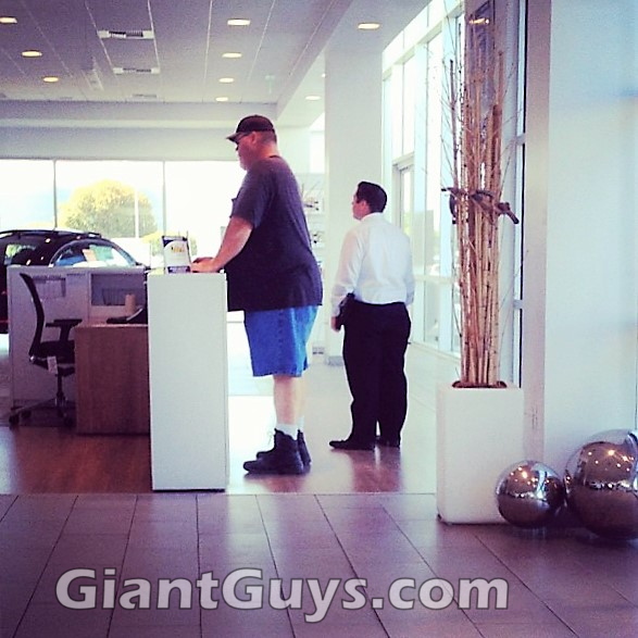 HUGE guy at car dealership
