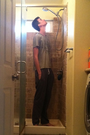 custom 7 foot 6 showerhead