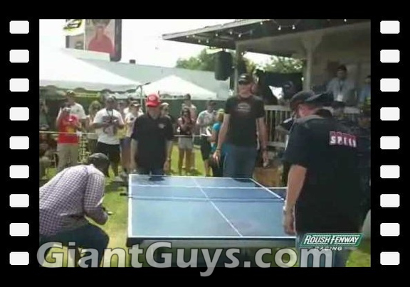 Matt Kenseth Vs. John Isner in Ping Pong