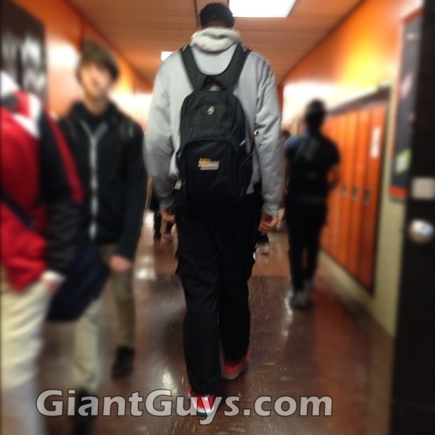 Massive giant school  boy