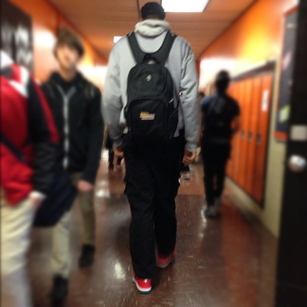 Massive giant school  boy