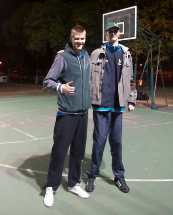 Kristaps Porziņģis and Robert Bobroczky