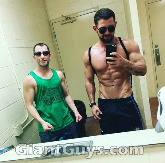 Tall Guy with abs and small friend