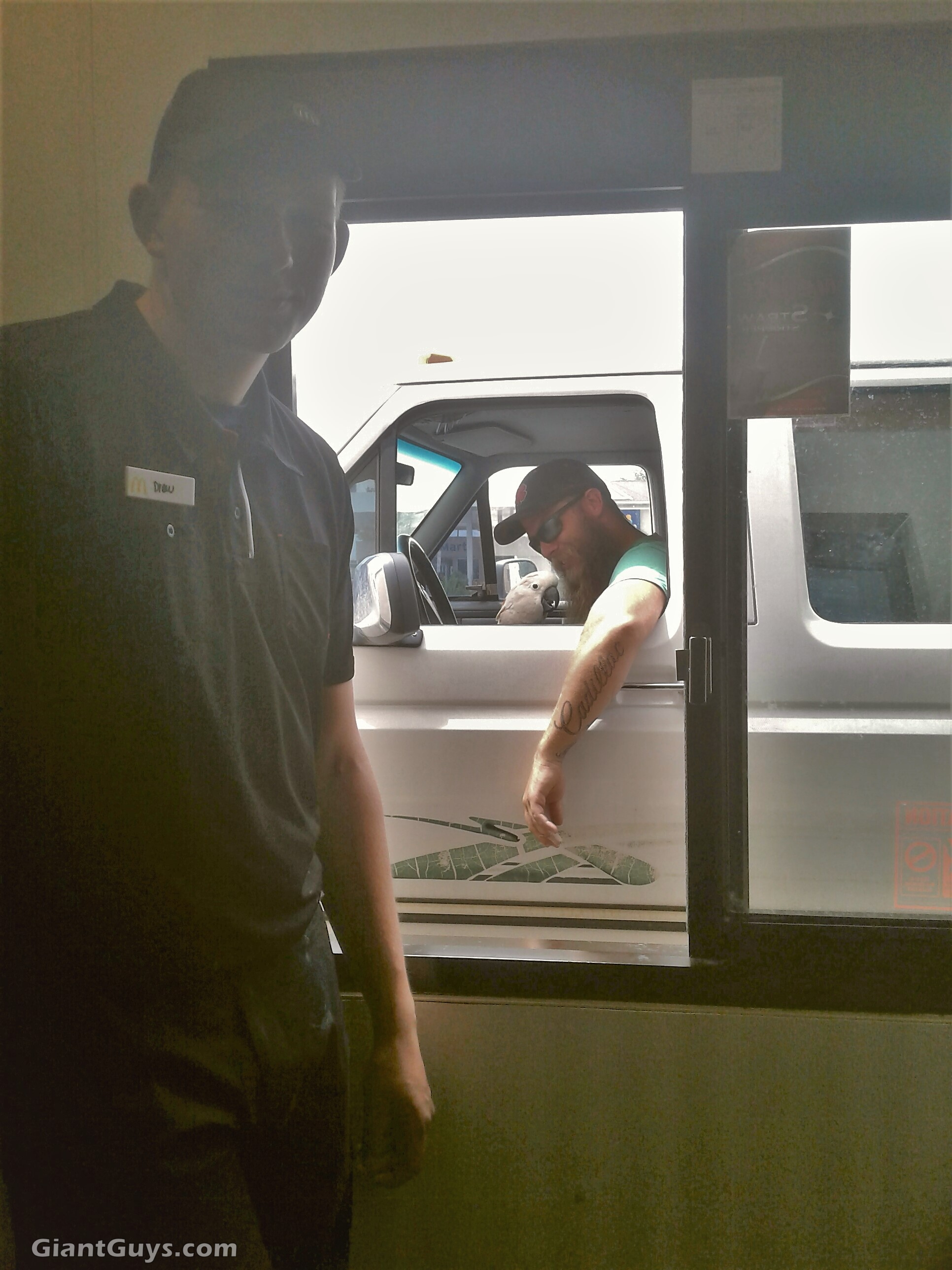 7 foot McDonald's worker Drew