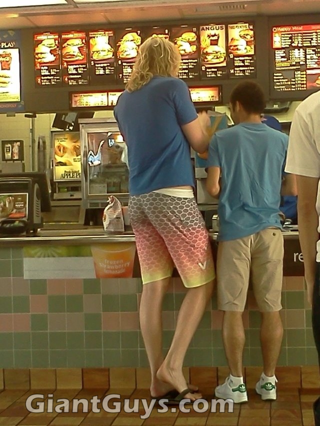 Tall guy at McDonald's