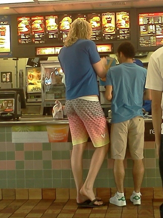 Tall guy at McDonald's