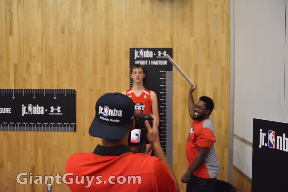 Olivier Rioux is too tall to be measured